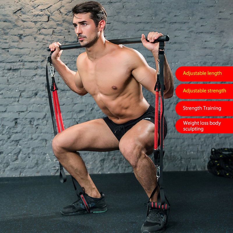 Bar Workout Trainer with Resistance Bands - kenchinsmart